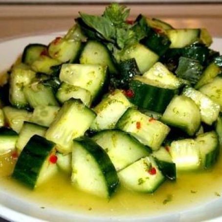 Basil-Mint Cucumber Salad