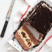 Black and White Brownie Ice Cream Cake