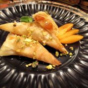 Camembert Feuilletee with Apricot Syrup and Pistachios*
