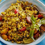 Charred Corn Salad with Basil Vinaigrette
