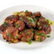 Fried Smashed Potatoes with Lemons