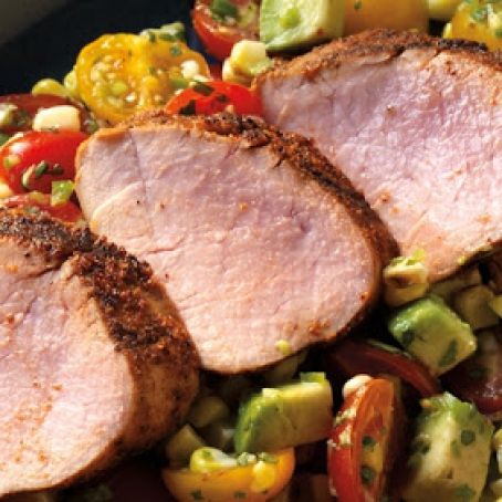 Tex-Mex Rubbed Pork Tenderloins with Corn & Tomato Salsa