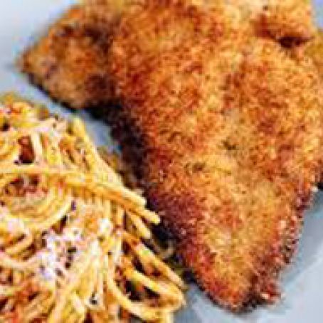Chicken Cutlets & Pasta with Sun-Dried Tomato Pesto