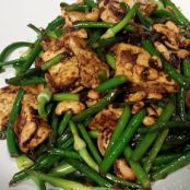 TOFU****Stir-Fried Smoked Tofu with Garlic Scapes & Cashews (Actifry)