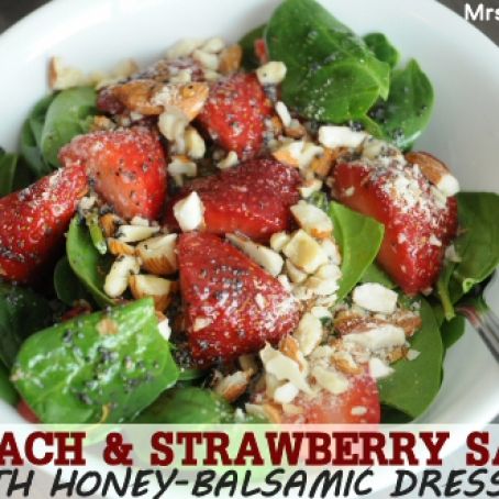 Spinach & Strawberry Salad With Honey-Balsamic Dressing