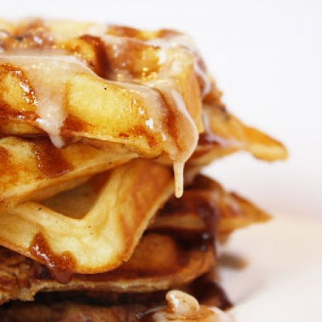 Cinnamon Roll Waffles