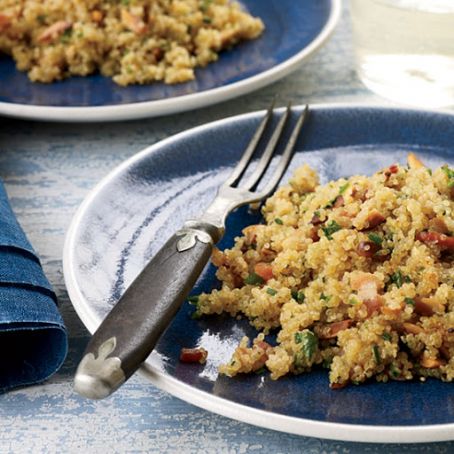 Bacon Quinoa with Almonds and Herbs