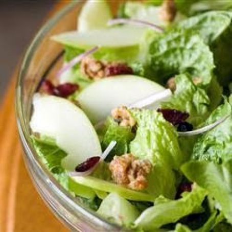 Apple Walnut Salad with Cranberry Vinaigrette
