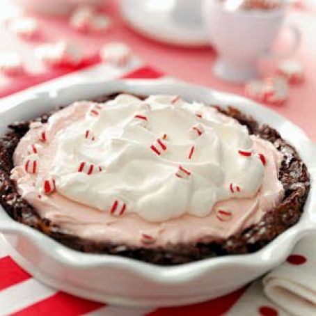 Brownie-Peppermint Ice Cream Pie Recipe