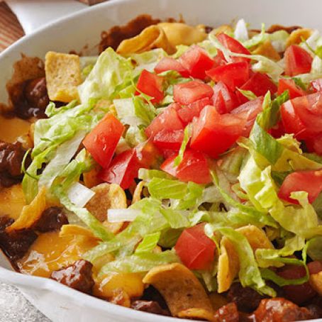 Cheesy Beef-Corn Chip Skillet