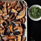 Roasted Fingerling Potatoes with Chive Pesto