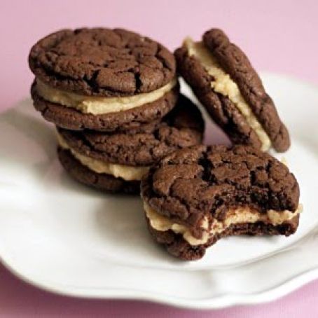 Chocolate and Peanut Butter Sandwich Cookie
