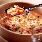 Southwestern Corn and Roasted Red Pepper Soup