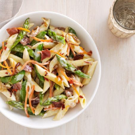 Primavera with Proscuitto, Asparagus and Carrots