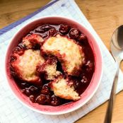 Stovetop Cherry Grunt (Stovetop Cobbler)