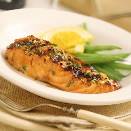 Grilled Orange-and-Bourbon Salmon