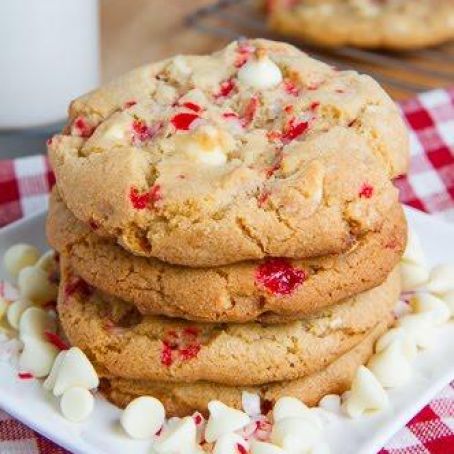 Peppermint White Chocolate Chip Cookies