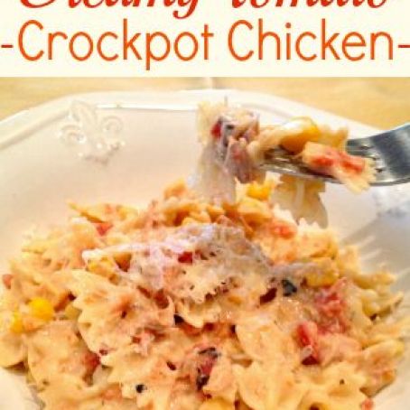Fire Roasted Tomato Creamy Crock Pot Chicken