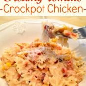 Fire Roasted Tomato Creamy Crock Pot Chicken
