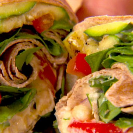 Hummus and Grilled Vegetable Wrap