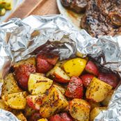 Greek Lemon Foil Roasted Potatoes