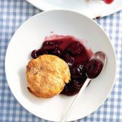 CHERRY LIME COBBLER w/BISCUITS