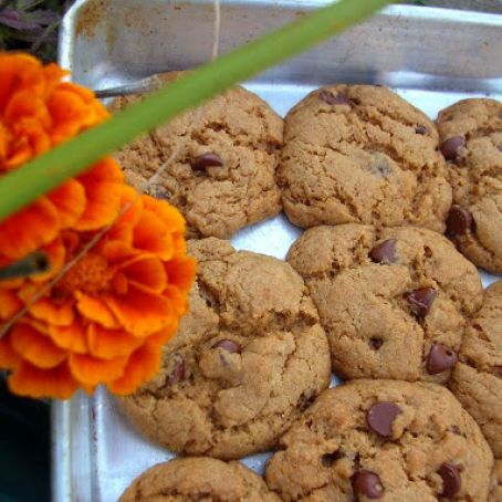 Pillow soft vegan chocolate chip cookies
