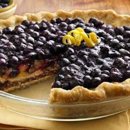 Double Bottom Blueberry, Lemon & Pecan Pie