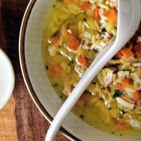 Lemon Chicken Orzo Soup