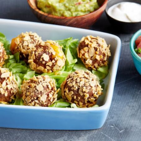 Cheesy Stuffed Taco Meatballs