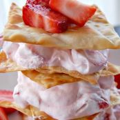 Wonton Strawberry Stacks