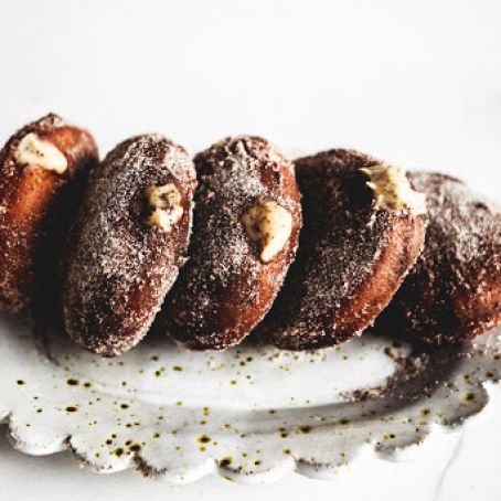 White Chocolate and Tiramisu Doughnuts