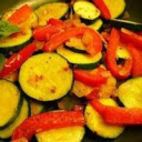 Sauteed Zucchini and Bell Pepper