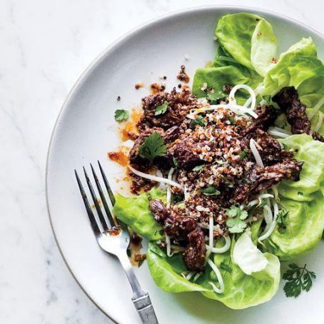 Skirt Steak Stir-Fry with Quinoa and Ginger-Sesame Dressing