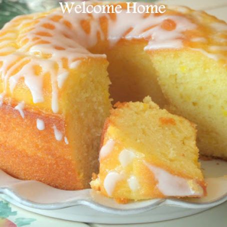 Lemon Cake with Lemon Vanilla Glaze