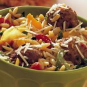 Parmesan Orzo and Meatballs