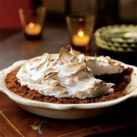 Chocolate Walnut Meringue Pie