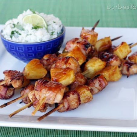 Bacon Wrapped Chicken Skewers