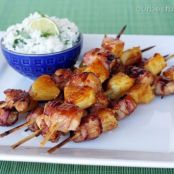 Bacon Wrapped Chicken Skewers