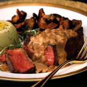 Beef Tenderloin Steaks with Mustard-Cognac Sauce