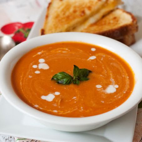 Creamy Tomato Basil Parmesan Soup Pressure Cooker