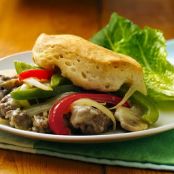 Philly Cheese and Ground Beef Casserole