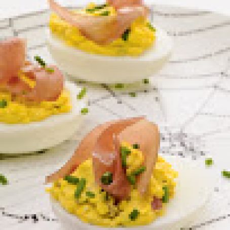 Deviled Eggs with Country Ham