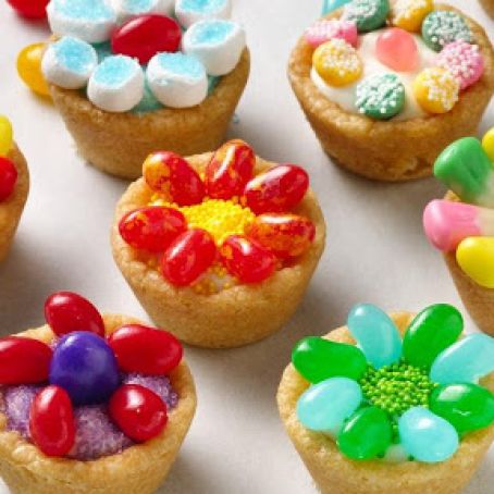 Jelly Bean Flower Cookie Cups