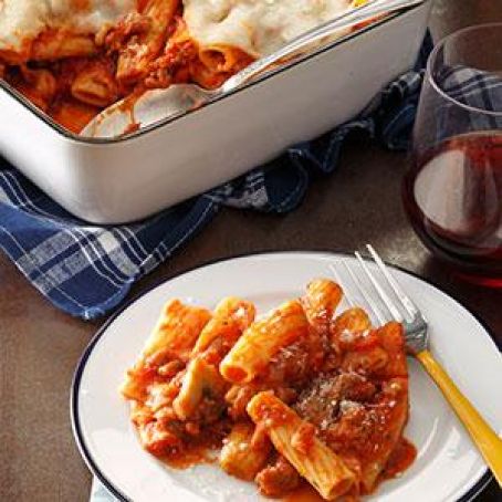 Italian Sausage Rigatoni Bake Recipe