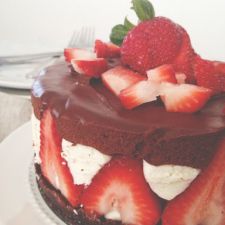 Coconut Cream Cake with Chocolate Ganache