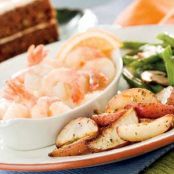 Sweet Orange Shrimp With Oven Herb Potatoes