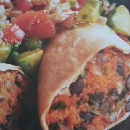 Moosewood Black Bean-Sweet Potato Burritos