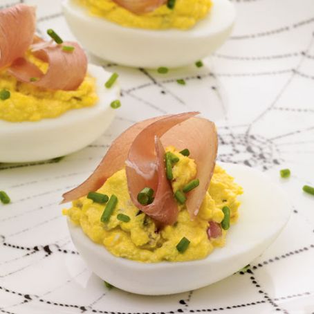 Deviled Eggs With Country Ham