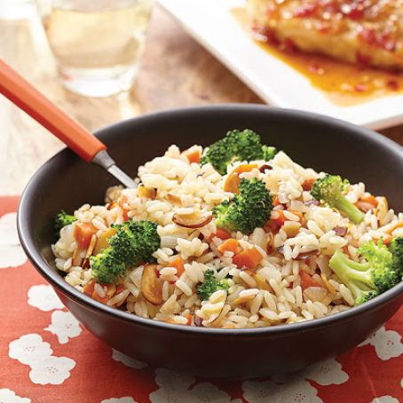 Broccoli-Almond Rice